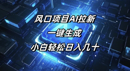 风口项目AI拉新，一键生成，小白轻松日入几十-九零网创