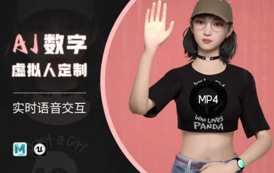 Ai数字人虚拟(智能体)实时语音交互特训营，​自行定制超写实角色AI数字人交互技术-九零网创
